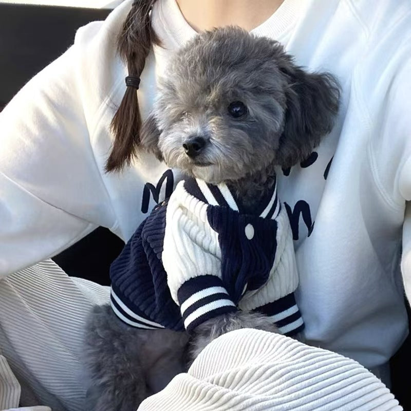 Chaqueta de Beisbol Estilo Coreano para Mascotas