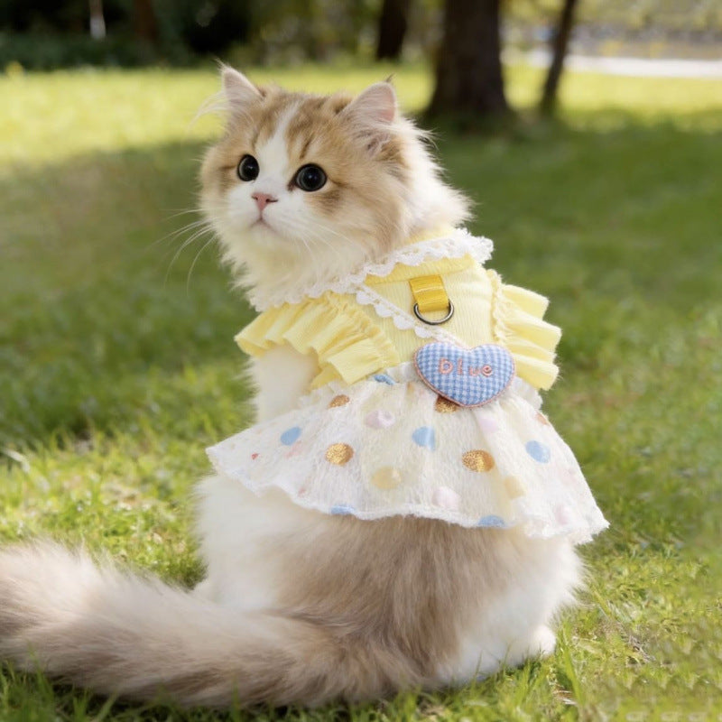 Vestido de Corazones para Gatos y Perros pequeños