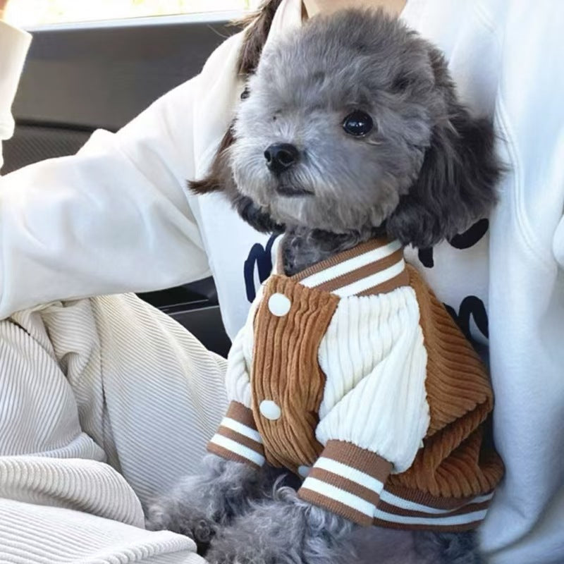 Chaqueta de Beisbol Estilo Coreano para Mascotas